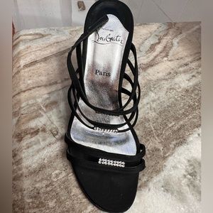 Christian Louboutin scrappy sandals with rhinestones